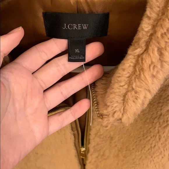 JCrew plush fur vest camel - Picture 2 of 2